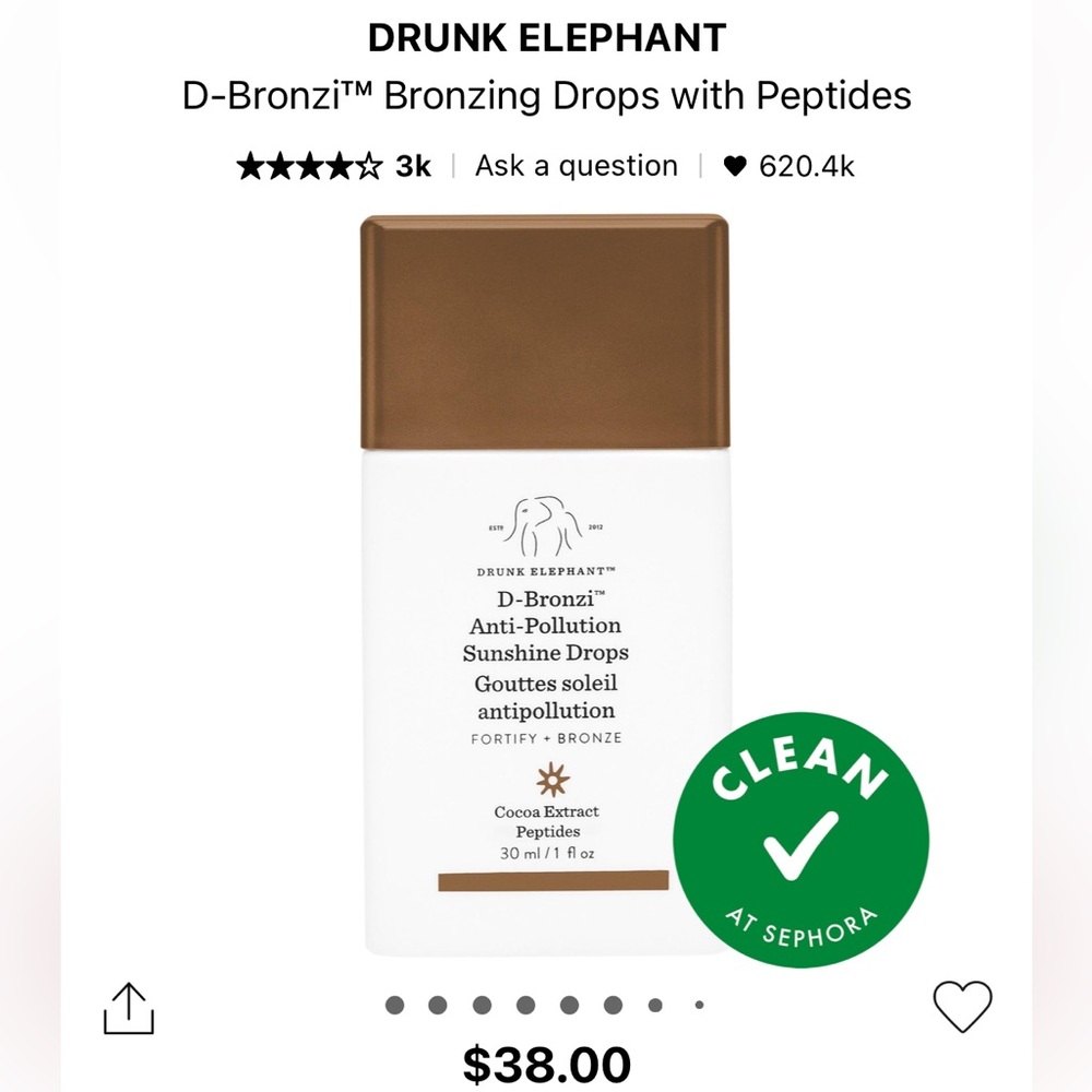 Drunk Elephant D-Bronzi Bronzing Drops with Peptides